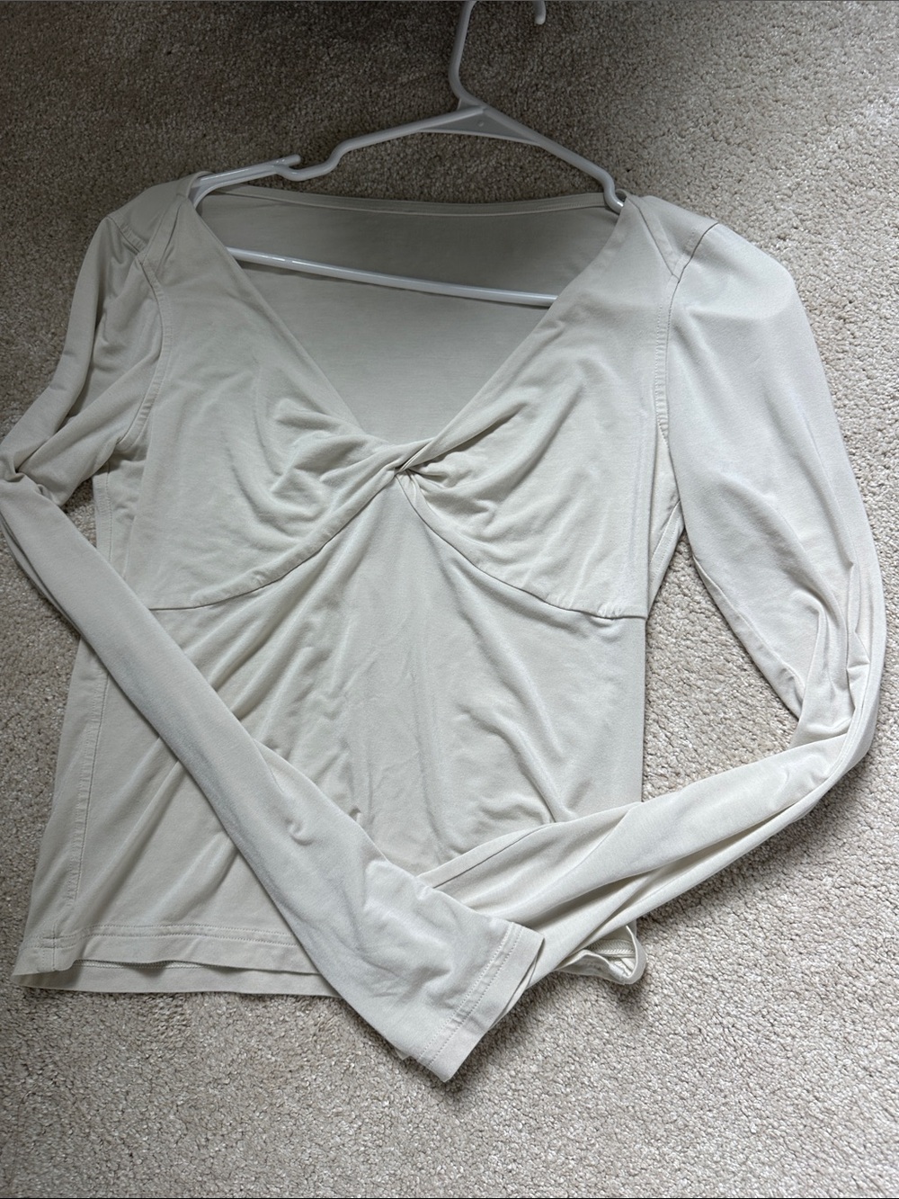 lululemon athletica Twist-Front Long Sleeve Top - Cream